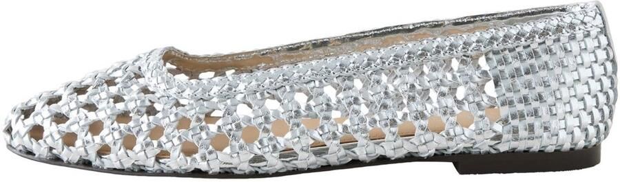Next Dames Forever Comfort leren schoenen met geweven bovenkant Metallic