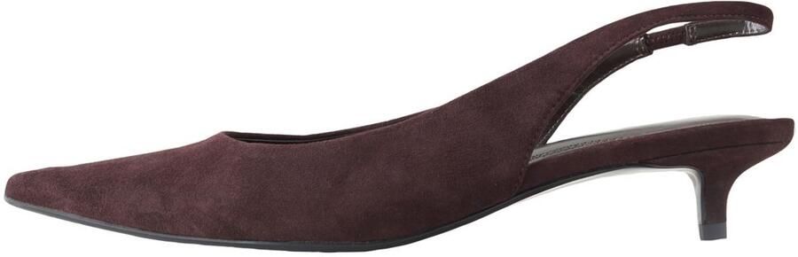 Next Dames Forever Comfort leren schoenen met lage hak hielbandje en puntige neus Bruin