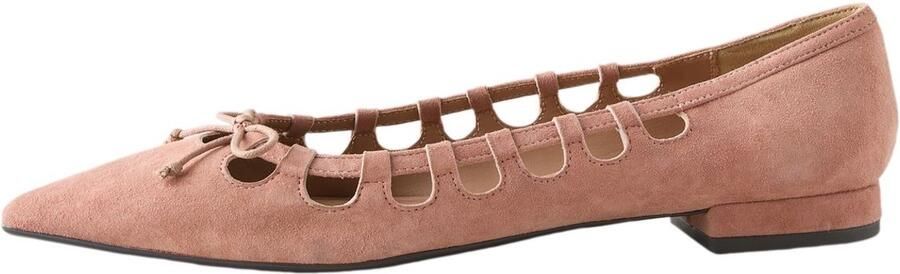 Next Dames Forever Comfort leren schoenen met puntneus en uitsnijding Roze