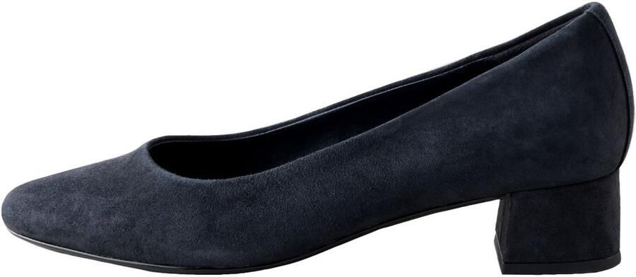 Next Dames Forever Comfort leren schoenen met ronde neus en lage blokhakken Blauw
