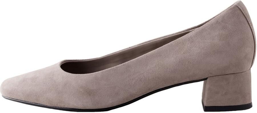 Next Dames Forever Comfort leren schoenen met ronde neus en lage blokhakken Bruin