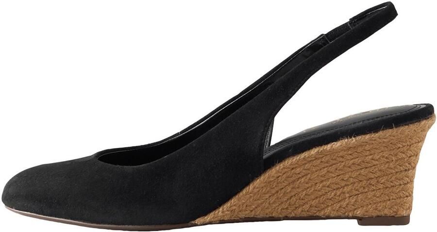 Next Dames Forever Comfort leren sleehakken met hielbandje en dichte neus Zwart