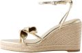 Next Dames Forever Comfort leren sleehakken met tulpen Goud - Goud