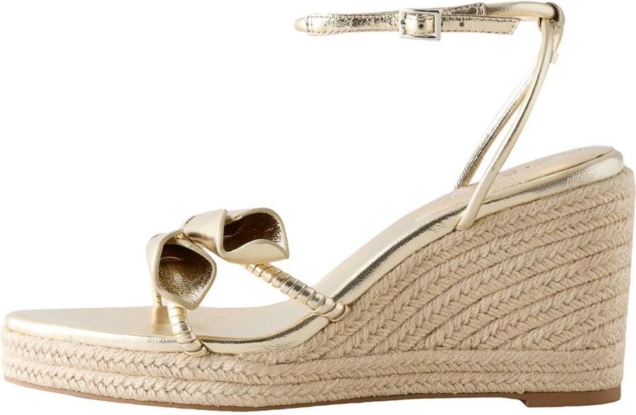 Next Dames Forever Comfort leren sleehakken met tulpen Goud