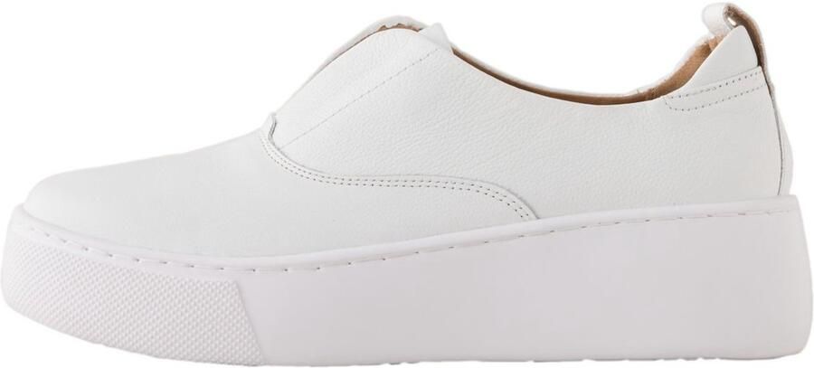 Next Dames Forever Comfort leren sneakers met sleehak Wit