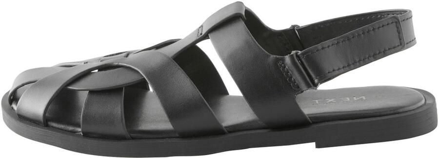 Next Dames Forever Comfort leren vissersballerina's Zwart