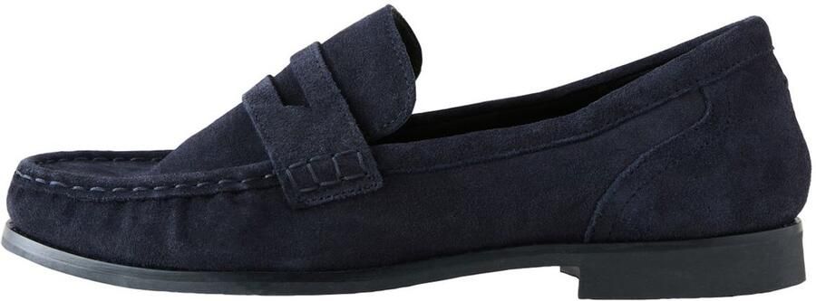 Next Dames Forever Comfort leren zadelloafers met franjes Blauw