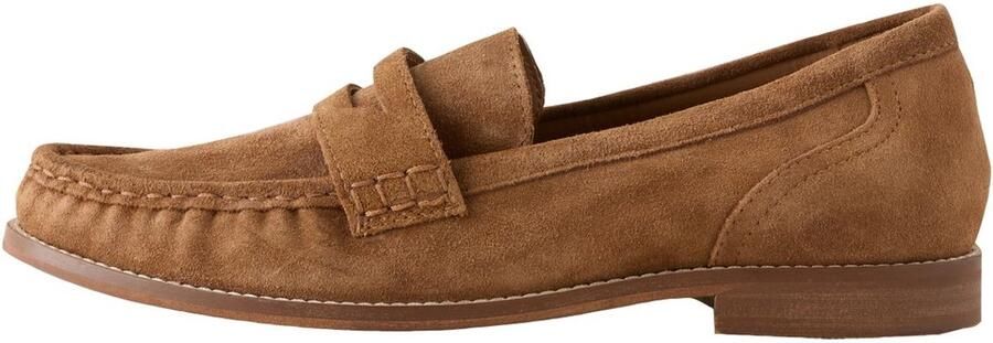 Next Dames Forever Comfort leren zadelloafers met franjes Bruin - Foto 1