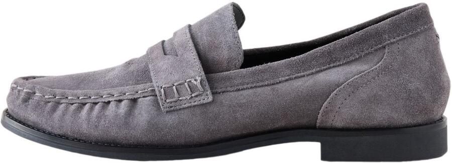 Next Dames Forever Comfort leren zadelloafers met franjes Grijs