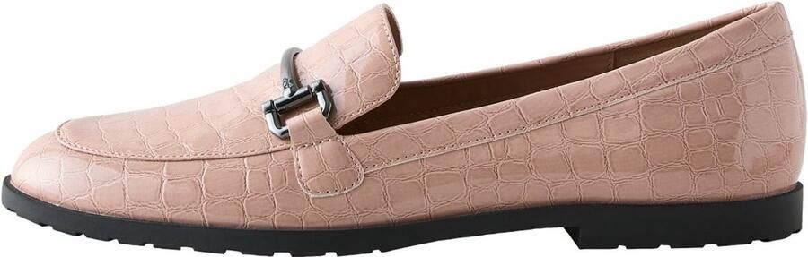 Next Dames Forever Comfort loafers met metalen rand en brede pasvorm Huidkleur