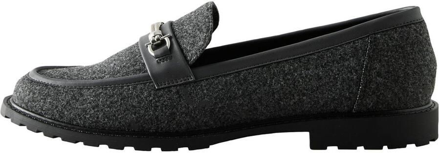 Next Dames Forever Comfort loafers met ronde neus en metalen afwerking Grijs