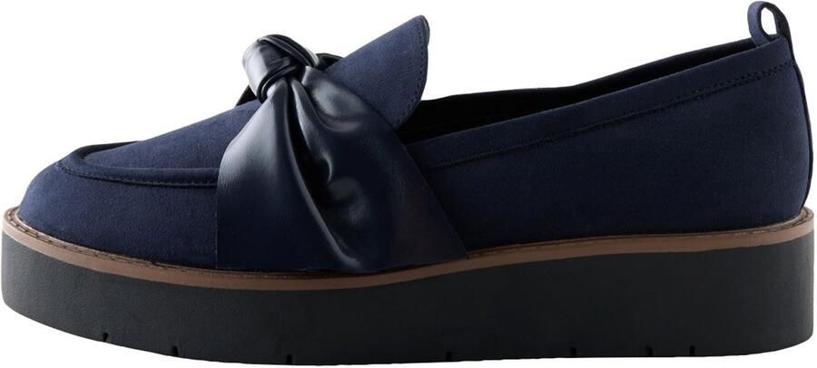 Next Dames Forever Comfort loafers van imitatiesuède met dikke zool Blauw