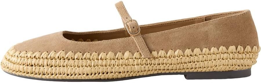 Next Dames Forever Comfort Mary Jane-schoenen van raffia Bruin