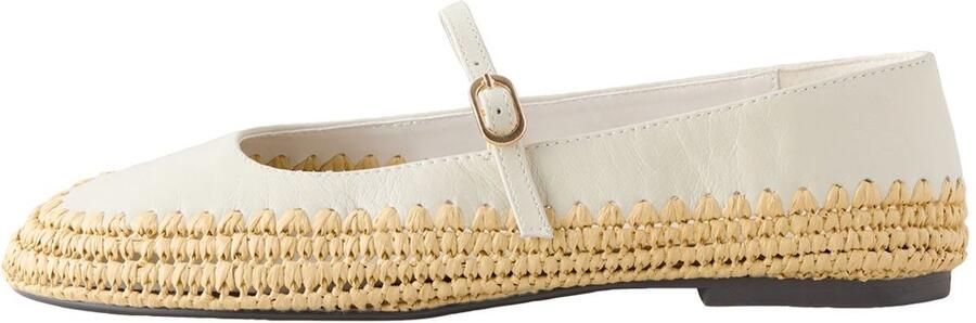 Next Dames Forever Comfort Mary Jane-schoenen van raffia Wit