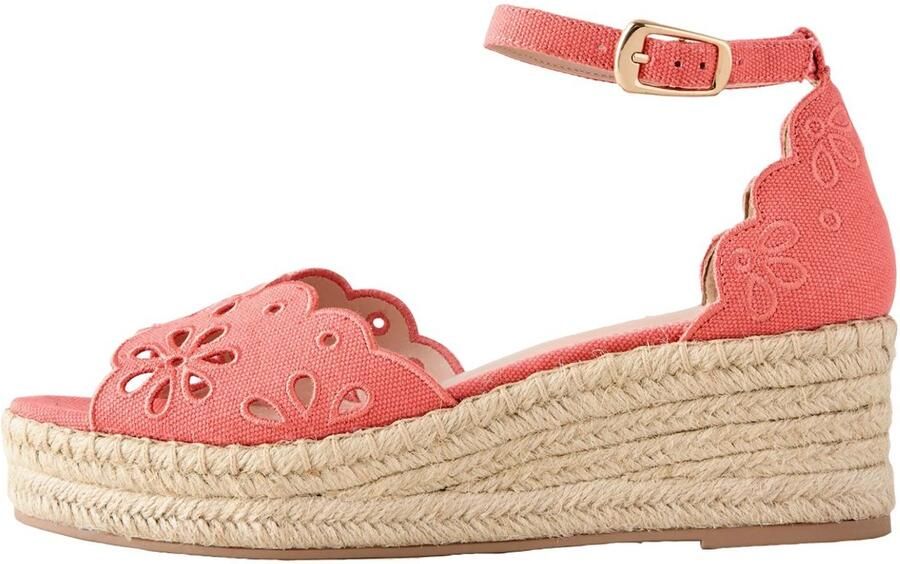 Next Dames Forever Comfort met broderie versierde sleehakken met open neus Roze