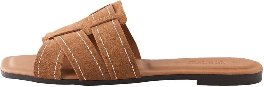 Next Dames Forever Comfort muilsandalen met stiksels Bruin