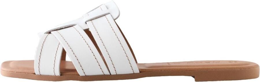 Next Dames Forever Comfort muilsandalen met stiksels en extra brede pasvorm Wit