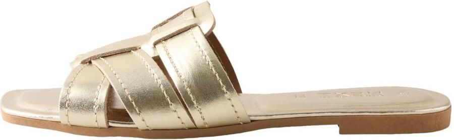 Next Dames Forever Comfort muilsandalen met stiksels en extra brede pasvorm Goud