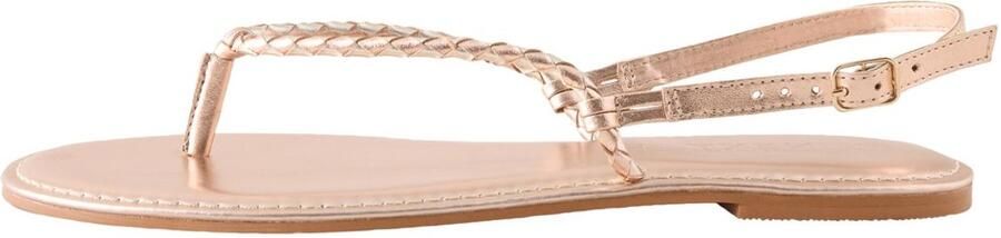 Next Dames Forever Comfort platte sandalen met gevlochten bandjes Goud