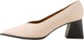 Next Dames Forever Comfort pumps met blokhak en puntige neus Crème - Beige