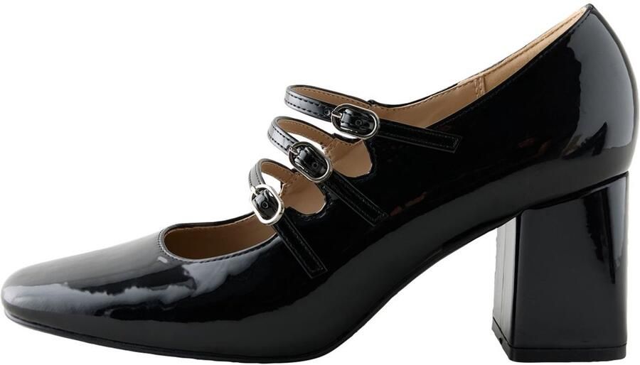 Next Dames Forever Comfort pumps met drie bandjes en blokhak Zwart