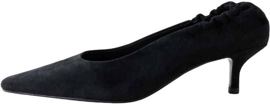 Next Dames Forever Comfort pumps met halfhoge hak en ruches achter Zwart