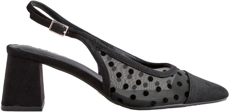 Next Dames Forever Comfort pumps met hielbandje blokhak en vierkante neus Zwart