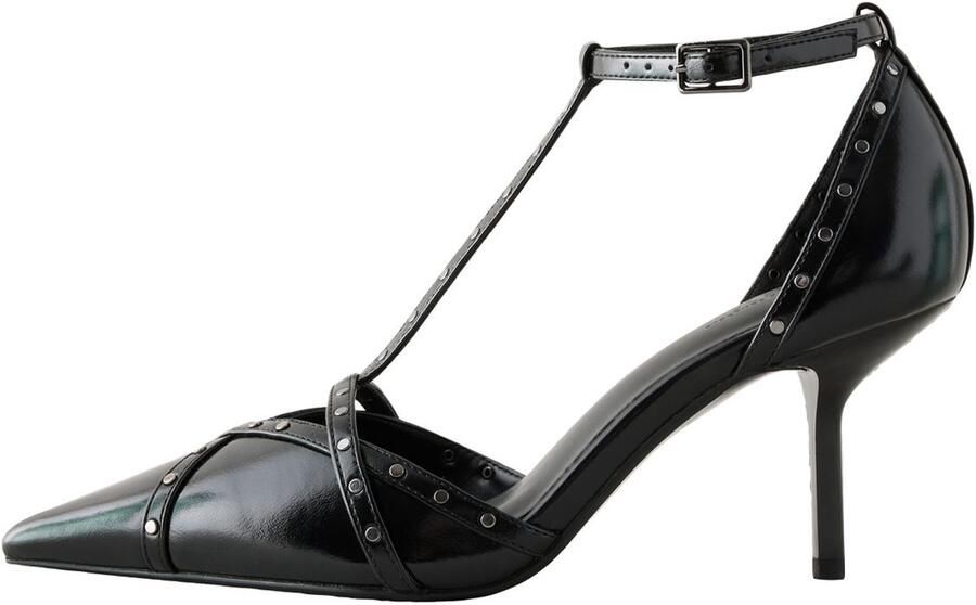 Next Dames Forever Comfort pumps met lage tweedelige hak en steentjes Zwart