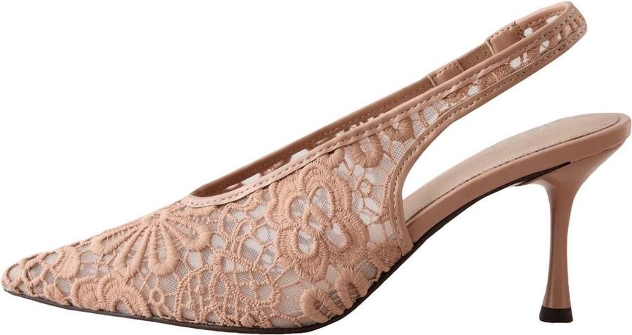 Next Dames Forever Comfort pumps met spitse neus kant en hielbandje Naturel