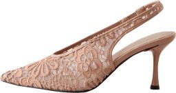 Next Dames Forever Comfort pumps met spitse neus kant en hielbandje Naturel