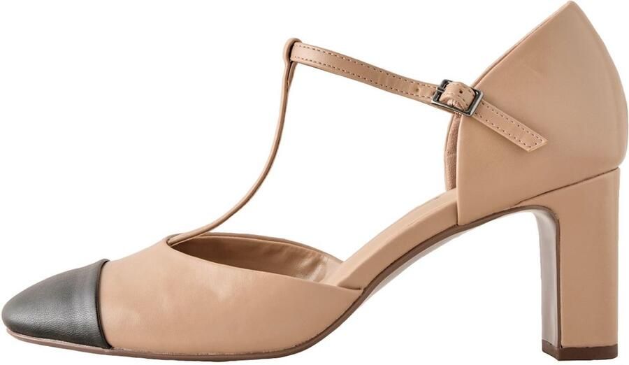 Next Dames Forever Comfort pumps met T-staaf en tweedelige hakken Huidkleur