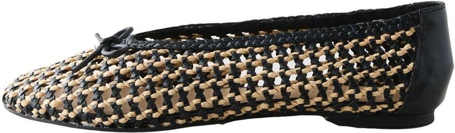 Next Dames Forever Comfort raffia balletschoenen met strik Zwart