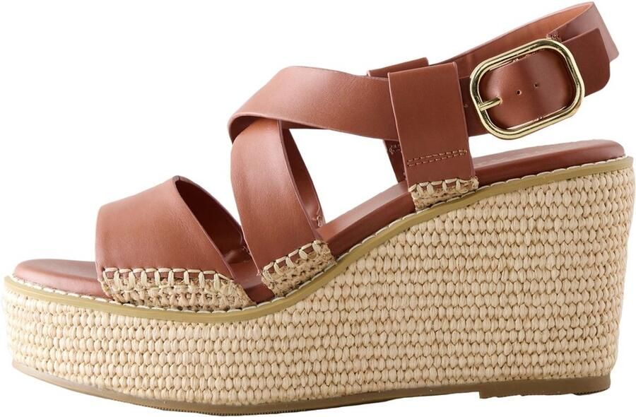 Next Dames Forever Comfort Raffia sleehakken Bruin