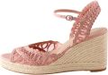 Next Dames Forever Comfort raffia sleehakken met open neus Roze - Oudroze
