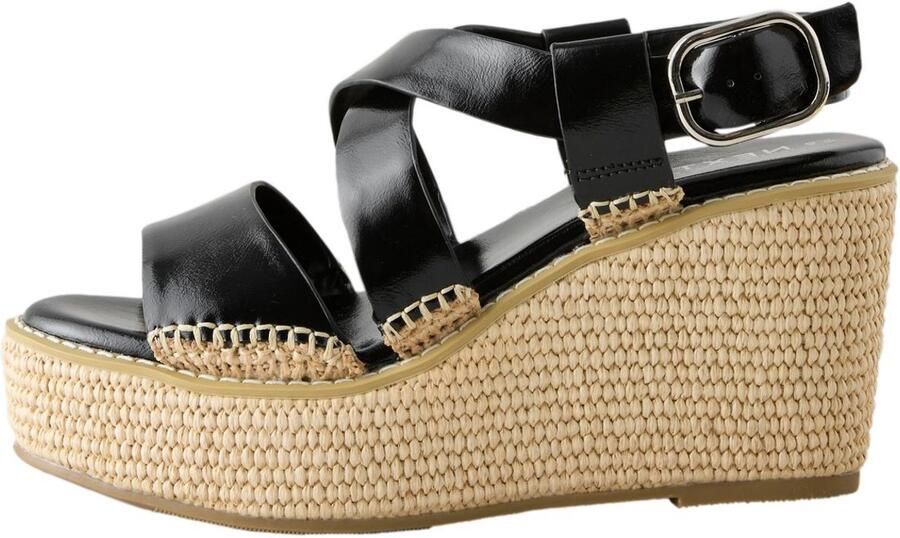 Next Dames Forever Comfort Raffia sleehakken Zwart