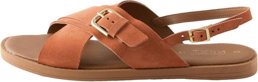 Next Dames Forever Comfort sandalen met gespdetail en hielbandje Oranje