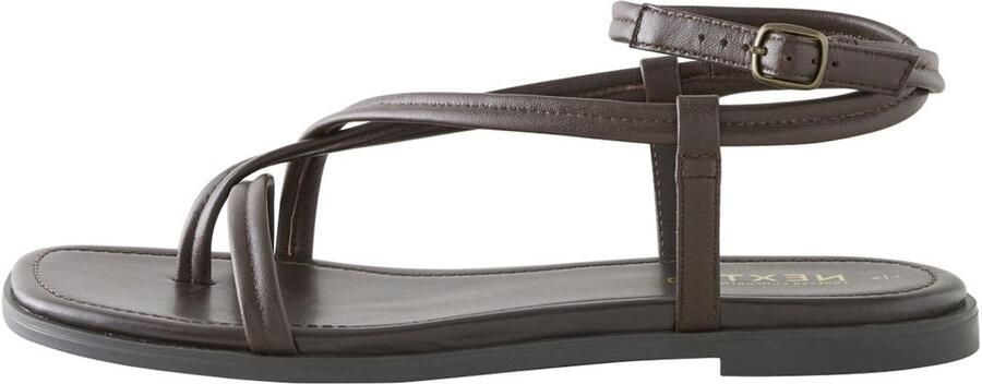 Next Dames Forever Comfort sandalen met kruisbandjes Bruin
