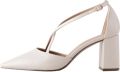 Next Dames Forever Comfort sandalen met kruisbandjes en blokhakken Crème - Wit