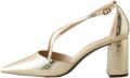 Next Dames Forever Comfort sandalen met kruisbandjes en blokhakken Goud - Goud