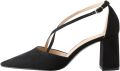 Next Dames Forever Comfort sandalen met kruisbandjes en blokhakken Zwart - Zwart