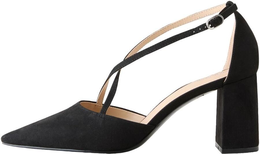 Next Dames Forever Comfort sandalen met kruisbandjes en blokhakken Zwart