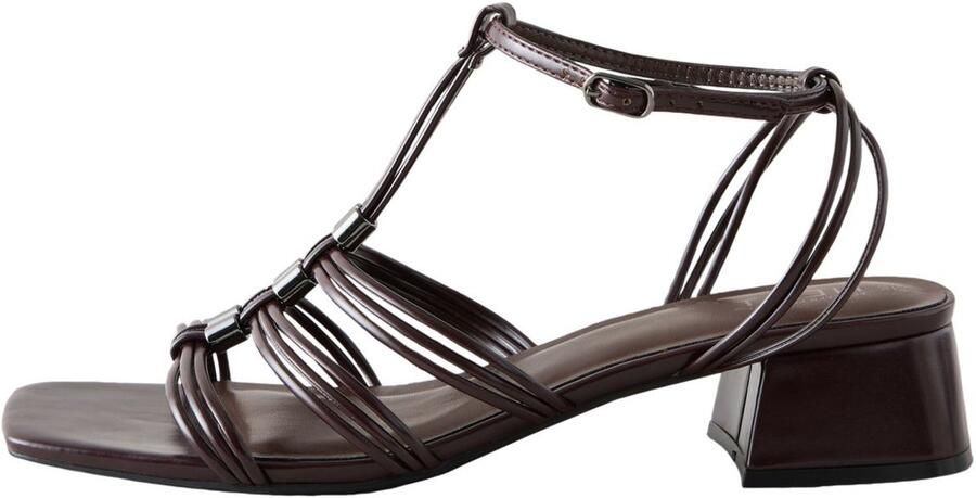 Next Dames Forever Comfort sandalen met lage blokhak met metalen details Bruin