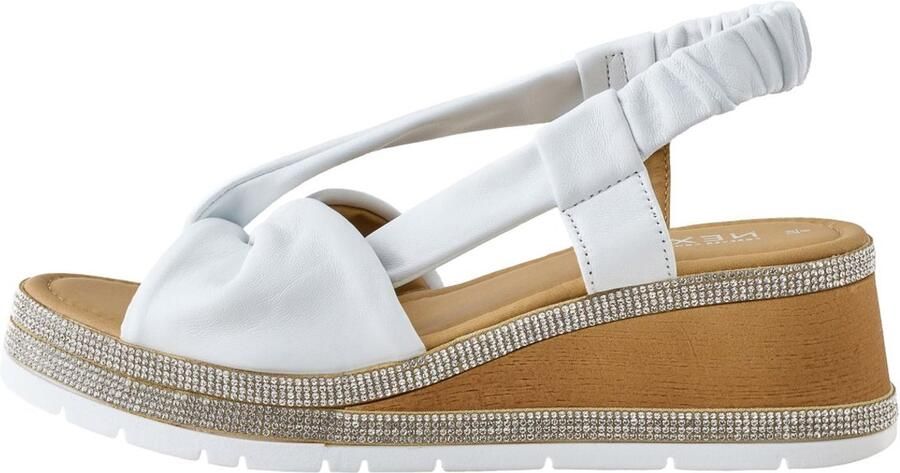 Next Dames Forever Comfort sandalen met sleehak en open neus Wit