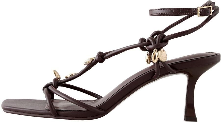 Next Dames Forever Comfort sandalen met vierkante neus bedel en bandjes Bruin