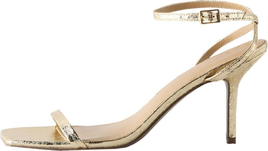 Next Dames Forever Comfort sandalen met vierkante neus en hoge hak Goud