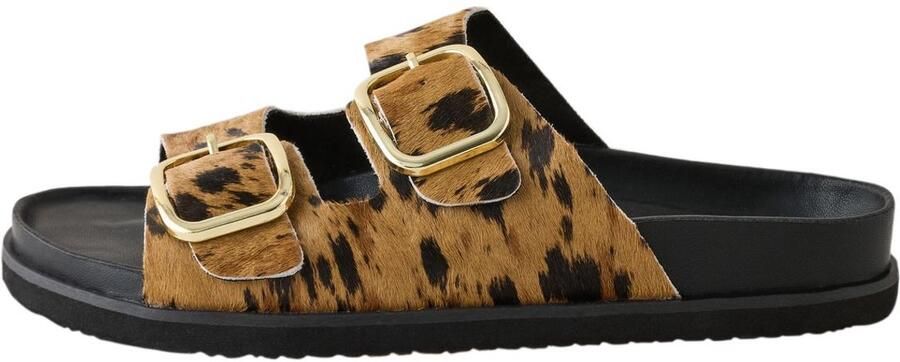 Next Dames Forever Comfort sandalen met voetbed en dubbele bandjes Bruin