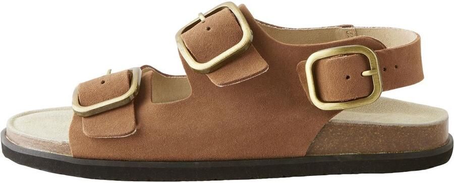 Next Dames Forever Comfort sandalen met voetbed en dubbele bandjes Bruin