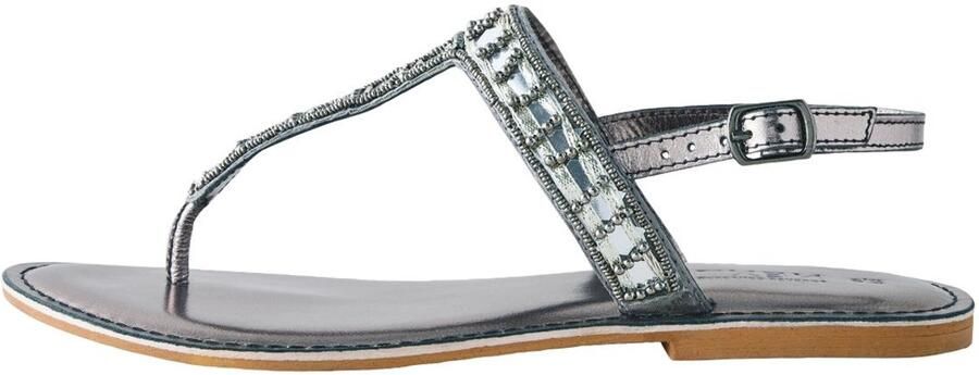 Next Dames Forever Comfort slippers met versieringen op de tenenband Metallic