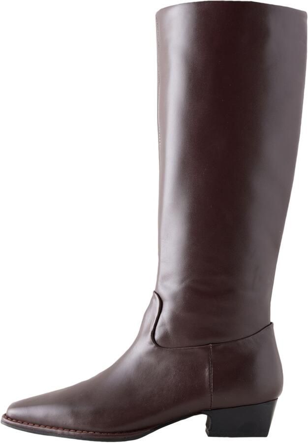 Next Dames Forever Comfort smalle laarzen met normale pasvorm Leren knielaarzen in cowboystijl met beitelneus Rood