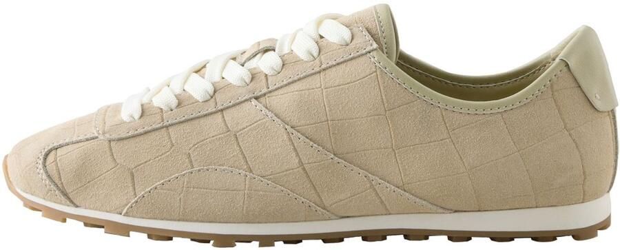 Next Dames Forever Comfort smalle leren sneakers Naturel